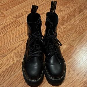 Dr Martens Leather Lace-Up Platform Boots